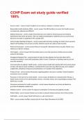 CCHP Exam set study guide verified 100&percnt;