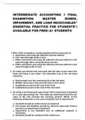 INTERMEDIATE ACCOUNTING 1 FINAL EXAMINTION MASTER BONDS&comma; IMPAIRMENT&comma; AND LOAN RECEIVABLES" ESSENTIAL PRACTICE FOR STUDENTS"&vert; AVAILABLE FOR FREE&vert; A&plus; STUDENTS