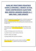 NURS 307 PROCTORED PEDIATRICS  EXAM &lpar;2 VERSIONS&rpar; &vert; NEWEST ACTUAL  EXAM COMPREHENSIVE QUESTIONS  AND VERIFIED ANSWERS GRADED A&plus; &vert;  100&percnt; PASS &vert; 2025 UPDATE&excl;