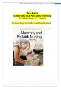 Test Bank for Maternity and Pediatric Nursing 3rd Edition&comma; Chapter 1-51 Updated by Susan Ricci&comma; Theresa Kyle&comma; and Susan Carman