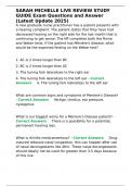 SARAH MICHELLE LIVE REVIEW STUDY GUIDE Exam Questions and Answer &lpar;Latest Update 2025&rpar;