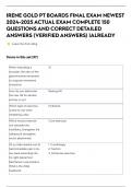 IRENE GOLD PT BOARDS FINAL EXAM NEWEST 2024-2025 ACTUAL EXAM COMPLETE 150 QUESTIONS AND CORRECT DETAILED ANSWERS &lpar;VERIFIED ANSWERS&rpar; &vert;ALREADY