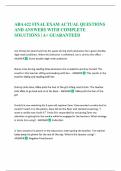 ABA 622 FINAL EXAM ACTUAL QUESTIONS AND ANSWERS WITH COMPLETE SOLUTIONS &vert; A&plus; GUARANTEED 