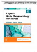 Test Bank For Clayton's Basic Pharmacology for Nurses 19th Edition By Bruce Clayton&comma; Michelle Willihnganz&comma; Samuel Gurevitz &lpar; &rpar; &sol; 9780323796309 &sol; Chapter 1-48 &sol; Complete Questions and Answers A&plus;