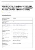 OCANZ WRITTEN FINAL EXAM NEWEST 2024 ACTUAL EXAM 100 QUESTIONS AND CORRECT DETAILED ANSWERS &lpar;VERIFIED ANSWERS&rpar;