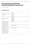 ONS Chemotherapy Biotherapy Certification&lpar;Questions And Answers&rpar;