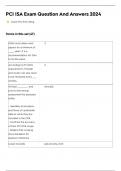 PCI ISA Exam Question And Answers 2024