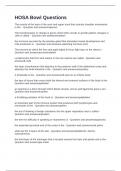 HOSA Bowl Exam Questions and Answers 