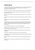 HOSA Bowl Exam with Questions and Answers