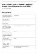 Straighterline CHEM101 General Chemistry I Graded Exam 3 &lpar;New Version June 2024&rpar;