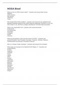 HOSA Bowl Exam with Questions and Correct Answers 