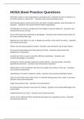 HOSA Bowl Practice Exam Questions and Answers