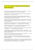 ALF Core Exam Flashcards Questions And Answers&period;