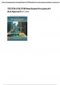 TESTBANK for Real Estate Principles A Value Approach&comma; 7th Edition by LING &vert; All chapters included &vert; Newest updates