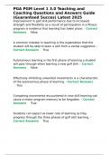 PGA PGM Level 1 3&period;0 Teaching and Coaching Questions and Answers Guide &lpar;Guaranteed Succes&rpar; Latest 2025