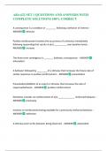 ABA 622 SET 1 QUESTIONS AND ANSWERS WITH COMPLETE SOLUTIONS 100&percnt; CORRECT 