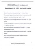 MCB3020 Exam 2 Assignments Questions with 100&percnt; Correct Answers