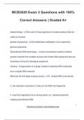 MCB3020 Exam 3 Questions with 100&percnt; Correct Answers &vert; Graded A&plus;