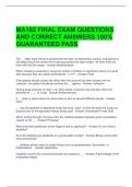 MA102 FINAL EXAM QUESTIONS AND CORRECT ANSWERS 100&percnt; GUARANTEED PASS