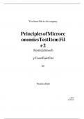 Test Bank for Principles of Microeconomics Test Item File 2 &vert; 9th Edition by Case&sol;Fair&sol;Oster&vert; All chapters included &vert; Latest update Edition