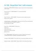 CJ 100 - Doug Klutz Test 1 with answers