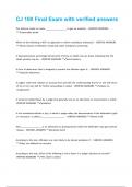 CJ 100 Final Exam with verified answers&period;