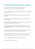 CJ 100 Final &lpar;Klutz&rpar; exam with answers