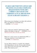 STARGUARD WRITTEN LIFEGUARD TRAINING EXAM 2024 COMPLETE  300 QUESTIONS WITH 100&percnt; CORRECT DETAILED AND  VERIFIED ACTUAL BRAND-NEW EXAM ALREADY GRADED A&plus;