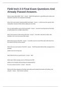 Field tech 2-3 Final Exam Questions And Already Passed Answers&period;