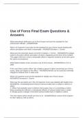 Use of Force Final Exam Questions & Answers