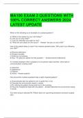 MA100 EXAM 2 QUESTIONS WITH 100&percnt; CORRECT ANSWERS 2024 LATEST UPDATE 