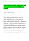 MA100 Study Guide Questions and Answers All Correct 2024 Latest Update 