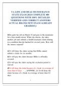 VA LIFE AND HEALTH INSURANCE STATE EXAM 2024 COMPLETE 400  QUESTIONS WITH 100&percnt; DETAILED  VERIFIED AND CORRECT ANSWERS ACTUAL BRAND-NEW EXAM ALREADY  GRADEDA&plus;