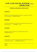  P-99 &sol; LOW PSI OIL BURNER OPERATOR QUESTIONS AND ANSWERS 2025