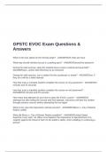 GPSTC EVOC Exam Questions & Answers