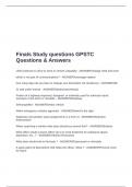 Finals Study questions GPSTC Questions & Answers