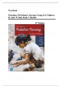 Test Bank for Principles of Pediatric Nursing Caring for Children 8th Edition By Jane W Ball&semi; Ruth C Bindler&semi; Kay Cowen&semi; Michele Rose Shaw&vert; All  Chapters 1-31  Included&vert; Complete Guide A&plus;