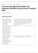 FTCE NAVA ED ESE STUDY GUIDE &vert; 150 Questions with 100&percnt; Correct Answers &vert; Verified &vert; 2024