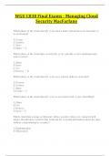 WGU C838 Final Exams - Managing Cloud Security 2024-2025 