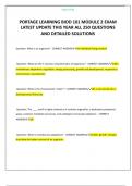 PORTAGE LEARNING BIOD 101 MODULE 2 EXAM LATEST UPDATE THIS YEAR ALL 250 QUESTIONS AND DETAILED SOLUTIONS  