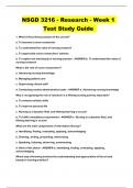 NSGD 3216 - Research - Week 1 Test Study Guide 