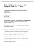 BAD 4013 Exam 2 questions with complete solutions A&plus; rated