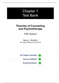 Test Bank for Theories of Counseling and Psychotherapy&comma; 5th Edition by Nancy L Murdock