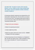 SOS NERC PREP - RELIABILITY EXAM LATEST 2024&sol;2025  NEWEST&excl;&excl; ACTUAL COMPLETE REAL EXAM 200 QUESTIONS  AND CORRECT DETAILED ANSWERS &lpar;VERIFIED ANSWERS&rpar;  &vert;ALREADY GRADED A&plus;