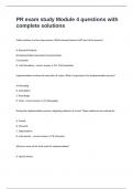 PR exam study Module 4 questions with complete solutions