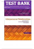 TEST BANK FOR Interpersonal Relationships&colon; Professional Communication Skills for Nurses 8th Edition by Elizabeth C&period; Arnold & Kathleen Underman Boggs &comma; ISBN&colon; 9780323544801 &vert;All Chapters 1-26&vert; Guide A&plus;