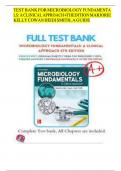 TEST BANK FOR MICROBIOLOGY FUNDAMENTALS&colon; A CLINICAL APPROACH 4TH EDITION BY COWAN