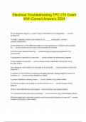 Electrical Troubleshooting TPC 210 Exam With Correct Answers 2024