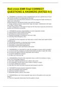 Red cross EMR final CORRECT QUESTIONS & ANSWERS &lpar;RATED A&plus;&rpar;