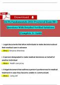 Ati Pn Fundamentals 2024 Proctored Exam 80&plus; Questions With Detailed Verified Solutions &vert;&vert;Complete A&plus; Guide